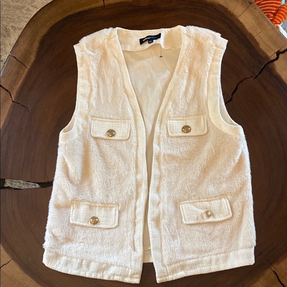 Alice Blue Cream Sleeveless Fleece Vest/ Size Large/ NWOT - Picture 1 of 6